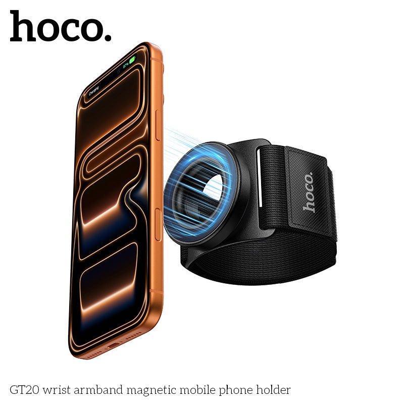 HOCO GT20 Magnetic Wrist Phone Holder Adjustable Sports Armband - Saif Al Najmi KwPhone HolderHocoSaif Al Najmi KwHOCO GT20 Magnetic Wrist Phone Holder Adjustable Sports Armband
